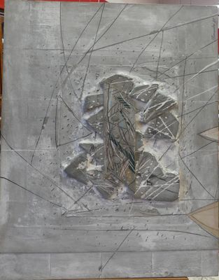 Joseph ALESSANDRI (1940-2917) Peinture sur bois, relief