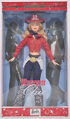 Poupée Barbie « Western Girl » avec tenue de cow-boy et bottes, dans sa boîte