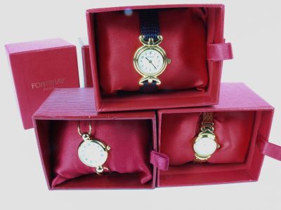 FONTENAY - 3 montres de dame dans leur écrin
