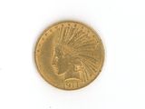 a gold coin with an indian head on it