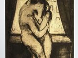 une image représentant le dessin d'une femme nue assise sur un rebord de fenêtre