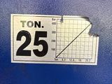 a picture of a blue machine with a label that says ton 25