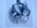 une vieille photo d'un homme en uniforme militaire, portant une moustache