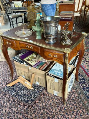 a table with a bunch of items on top of it