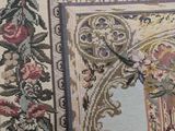 a picture of a rug with a picture of a cat on it