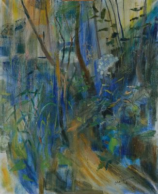 Abel LEBLANC (1919-2019) Sous bois Huile sur toile signée en…