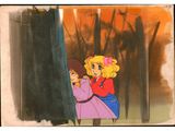 an image of a painting of a girl in a pink dress