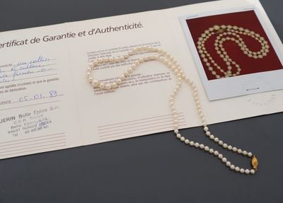 Collier de perles de culture en chute allant de 3,50 à 7,50 …