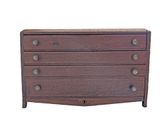 an image of a wooden chest of drawers on a white background