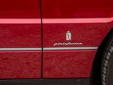 a close up of the emblem on a red car