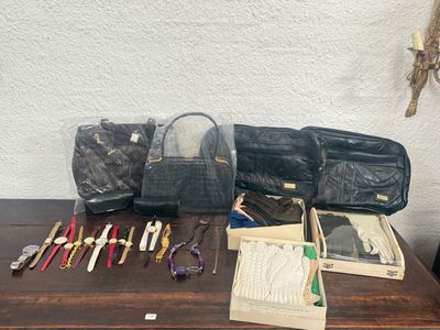 a table with a bunch of items on top of it