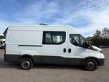 a white van parked in a parking lot with a blue sky in the background