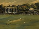 une image représentant un tableau illustrant un match de baseball se déroulant sur un terrain