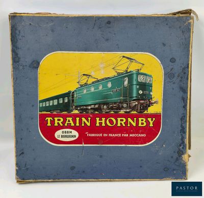 une boîte sur laquelle est représenté un train avec un klaxon