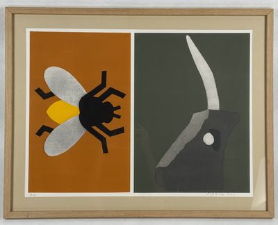 an image of a picture of a picture of a bee and a bull
