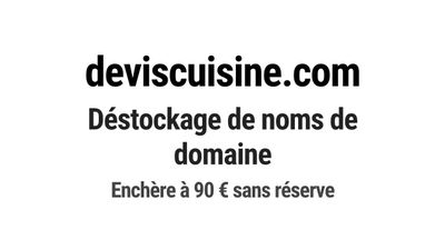 Nom de domaine deviscuisine.com.