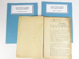 an old book open to a page with a handwritten letter on it