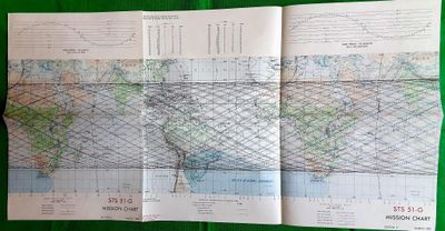 une carte du monde pliée posée sur une table verte