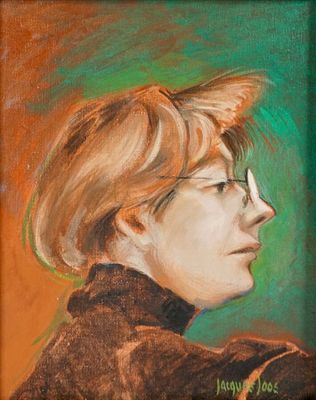 Jacques JOOS (1945-2021), "Portrait de femme aux lunettes", …