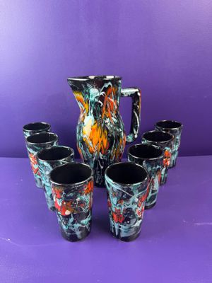 LAVAL Service à orangeade en céramique émaillée polych…