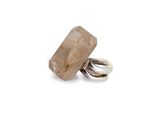 chunk of quartz stone ring on a white background