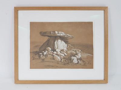 une image représentant un dessin d'une formation rocheuse dans le désert
