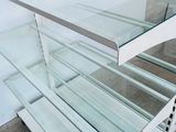 a glass display case that is on display in a store
