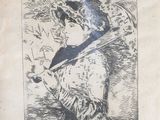 drawing of a woman holding a baseball bat in her right hand