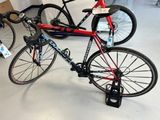 a bike that is sitting on a stand in a store