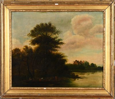 École française du XIXe siècle Le passage en barque