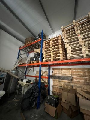 Ensemble de rack gros porteur en métal bleu et orange - Photo 1