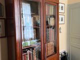 une bibliothèque remplie de livres dans un salon