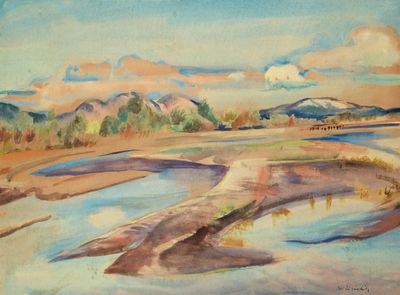 WILLY EISENSCHITZ (1889-1974) Paysage avec lac