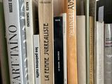 many books that are on a shelf together