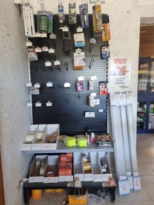 many items on the shelves in the store