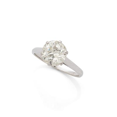 a diamond single - stone ring, by van cleef