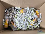 a cardboard box filled with many different types of medicine