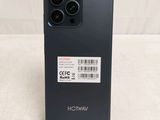 a close up of the back of a black phone with a barcode on it