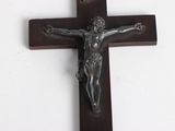 a wooden cross with a crucifix on it