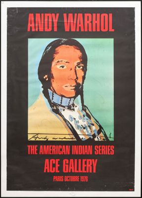 Andy Warhol, la série « American Indian », Ace Gallery, Paris, octobre 1970