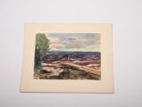 a picture of a painting of a boat on the water