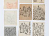 une image représentant un ensemble de dessins de personnes et d'animaux