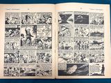 an old comic book opened to a page of a comic story