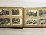 an old book with pictures of people and animals on it