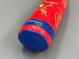 a red and blue bat with a yellow star on it