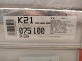 a close up of a label on a refrigerator door