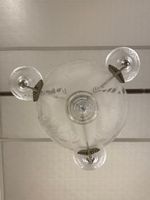Lustre coupole en verre moulé et pressé à décor gravé partie… (photo 3)