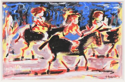 Gérard SEKOTO (1913-1993). Les Petites amies du Luxembourg.