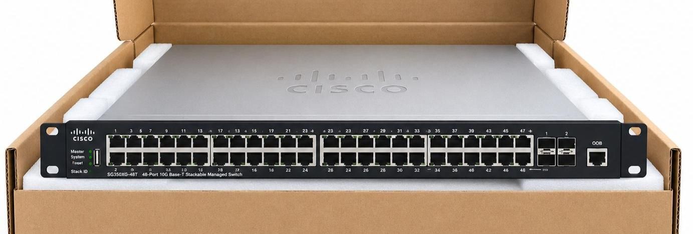 Switch réseau manageable de marque CISCO, modèle SG350XG-48T…