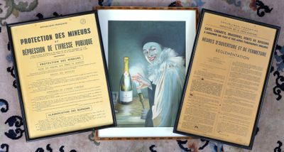 deux photos encadrées représentant une femme tenant une bouteille de vin